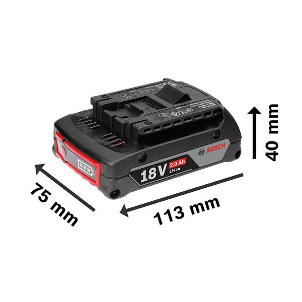 Combo de 2 Baterias GBA 18V 2Ah + Carregador de baterias GAL 18V-20 Bivolt Bosch 