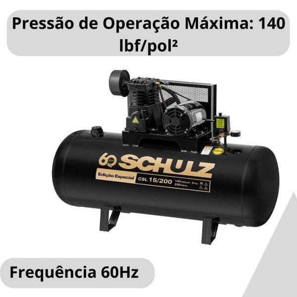 Compressor 15/200 CSL Monofásico Schulz
