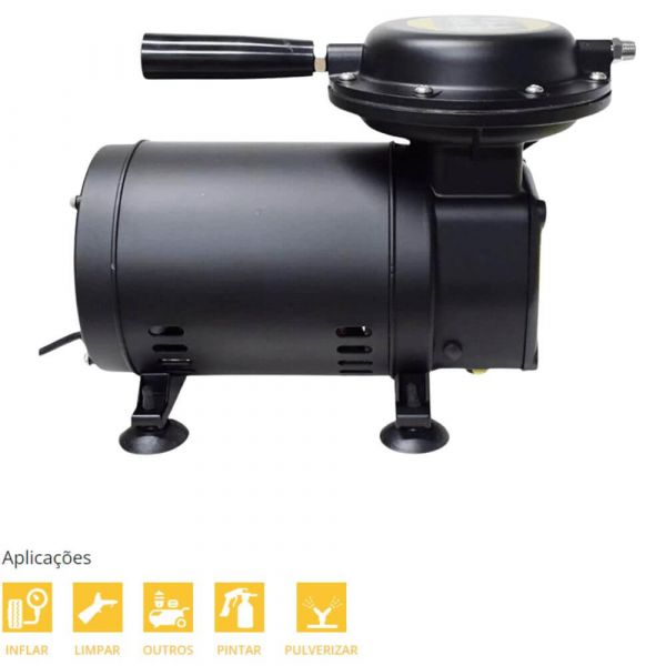 Compressor Ar Direto Hobby Series 135L/Min 50PSI Bivolt Pressure 