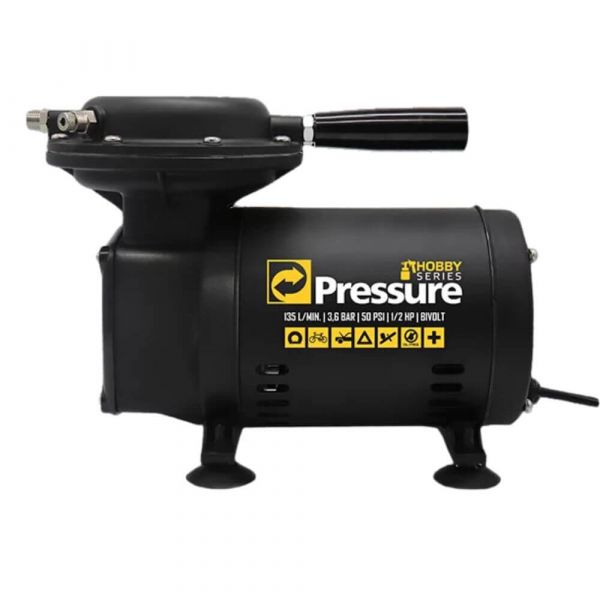 Compressor Ar Direto Hobby Series 135L/Min 50PSI Bivolt Pressure 