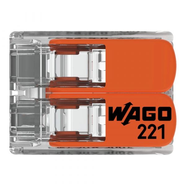 Conector de Emenda 2 Polos 221-612 de até 6mm² Wago