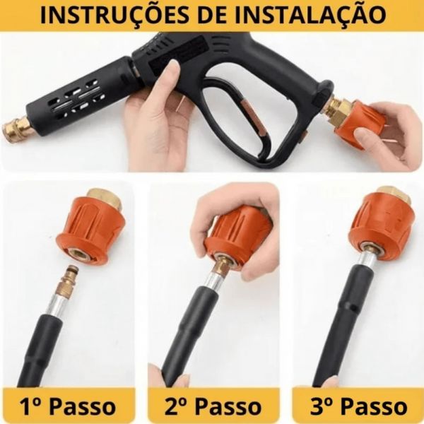 Conector para Mangueira Alta Pressão Lavor 4000 PSI Vermelho Kers