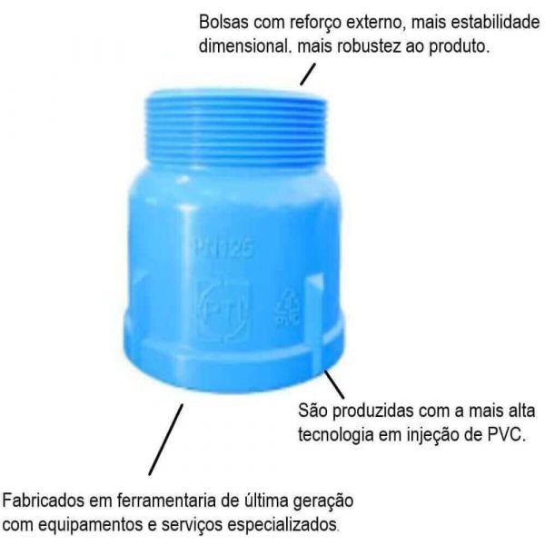 Conexão Junção Soldável 45º Irrigação Pn 125 100mm Pti Conexões