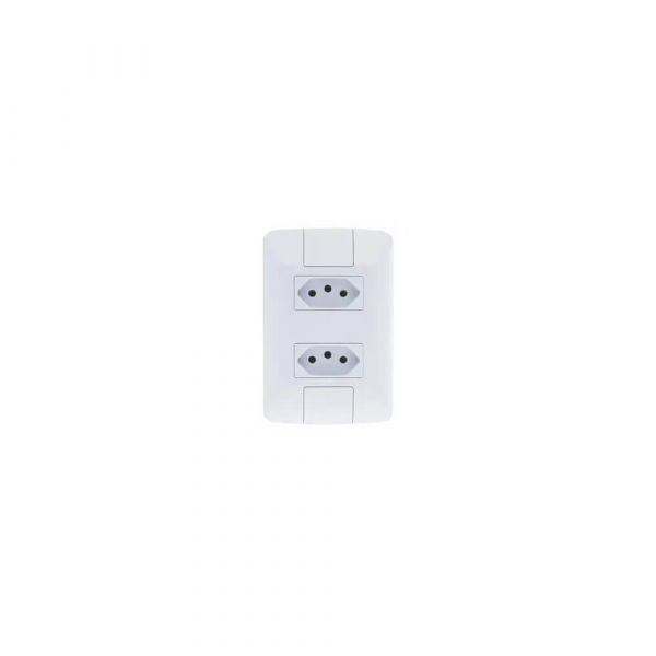 Conjunto 4x2 com 2 Tomadas 2P+T Aria 20 A 250 V Branco Tramontina