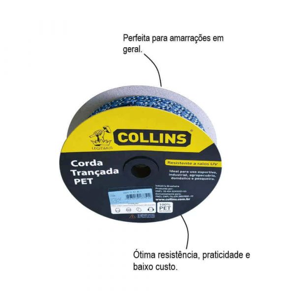 1 Metro Corda Pet Trançada 6mm Collins