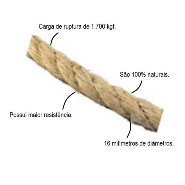 1 Metro De Corda Sisal 16mm 5/8