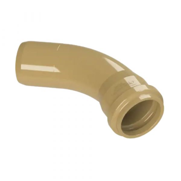 Curva Curta 45° PVC PB Junta Elástica DN50/DE60 sem Anel Asperbras