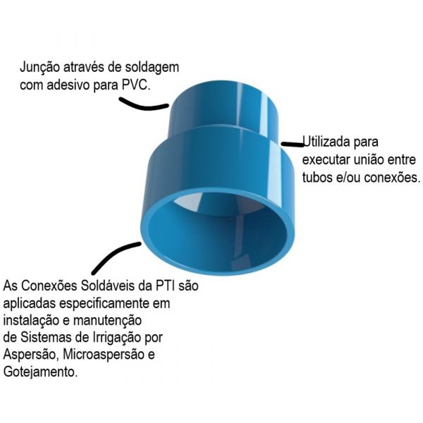 Redução Soldável Irrigação PN125 DN150x125 PTI