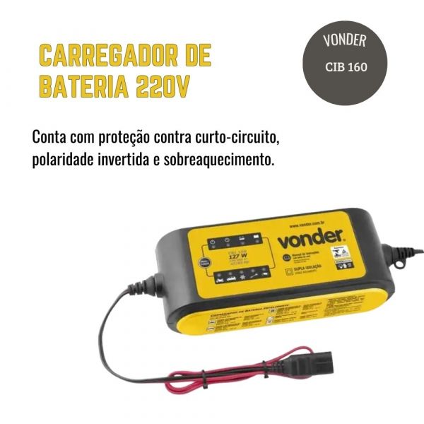 Carregador De Bateria 220V CIB 160 Vonder