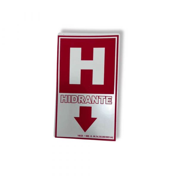 Placa de Sinalização 30 X 18 Lumine Hidrante