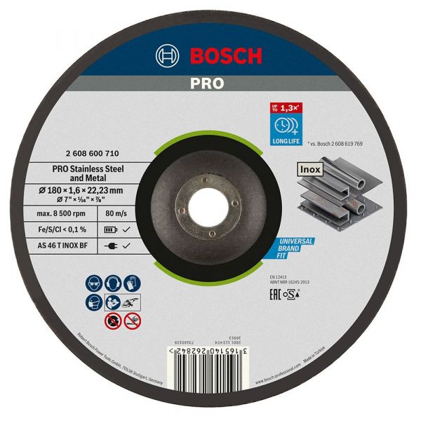 Disco Corte 7x1/16x7/8 Inox Bosch