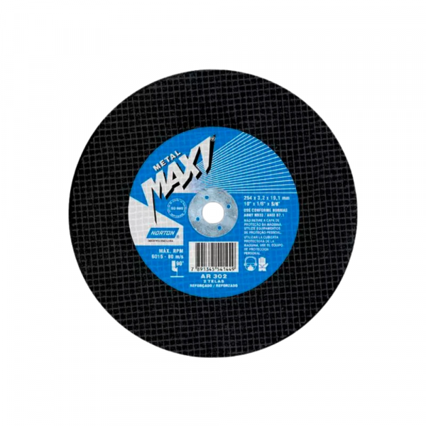 Disco de Corte Maxi AR302 10x1/8x5/8 Pol. Norton