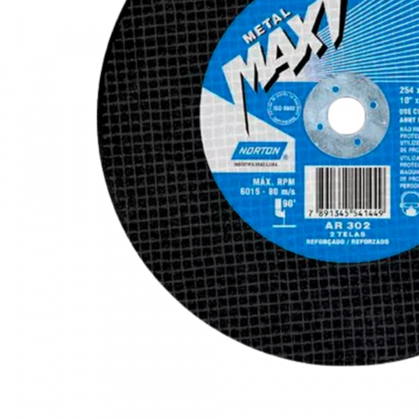 Disco de Corte Maxi AR302 10x1/8x5/8 Pol. Norton