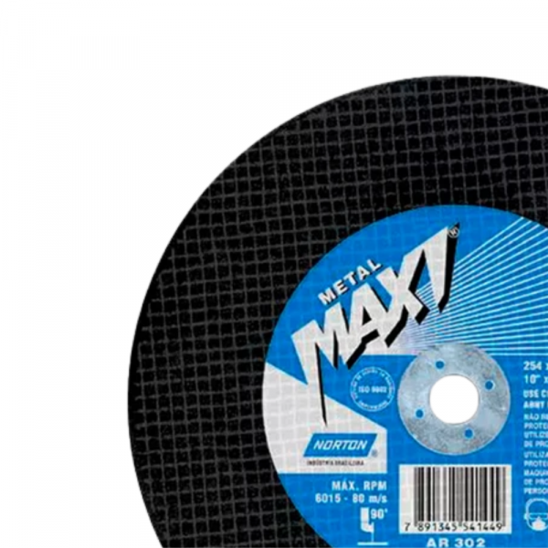 Disco de Corte Maxi AR302 10x1/8x5/8 Pol. Norton