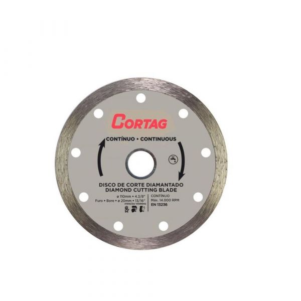Disco De Corte Diamantado Continuo 110mm Cortag