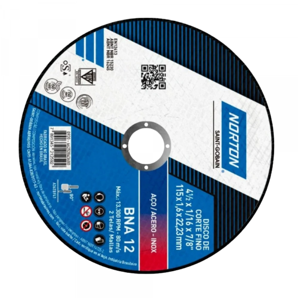 Disco de Corte para Inox BNA12  4.1/2x1/16