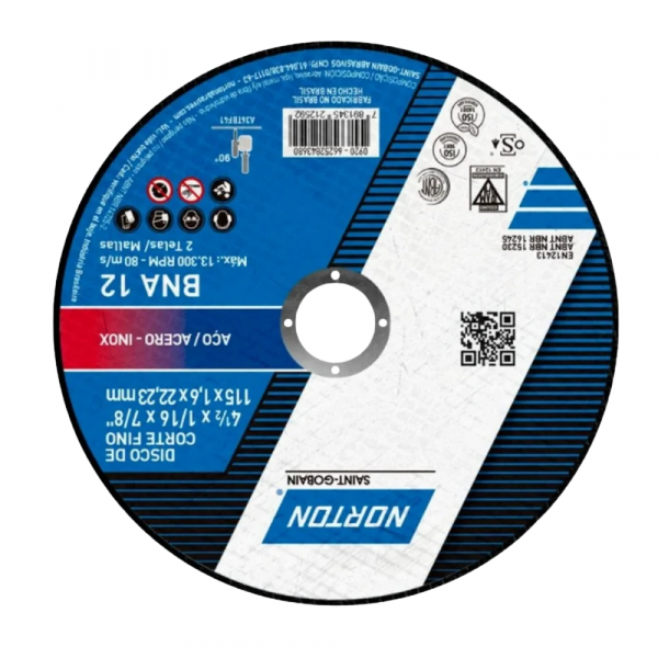 Disco de Corte para Inox BNA12  4.1/2x1/16