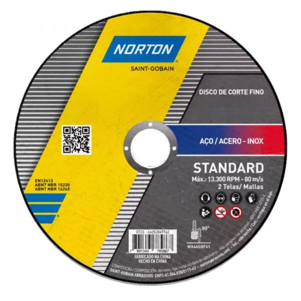 Disco de Corte Standard 14 Pol. X 1/8 Pol. X 1 Pol. AR302 Norton