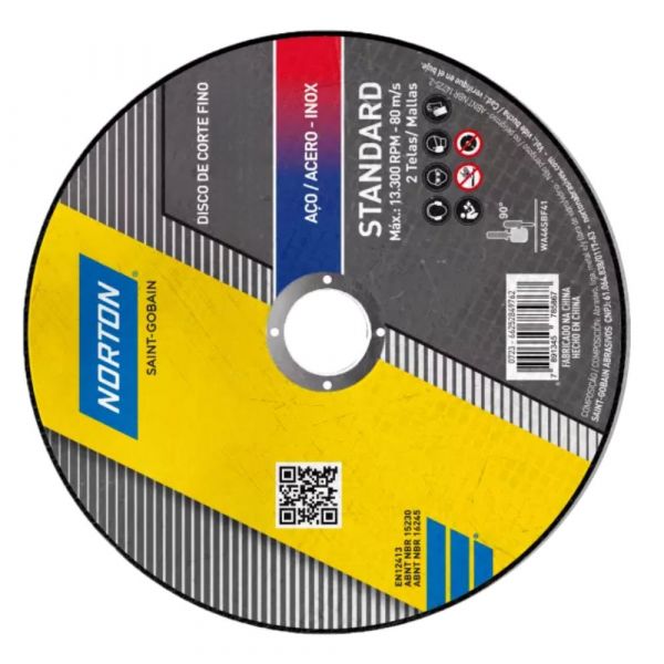 Disco de Corte Standard 14 Pol. X 1/8 Pol. X 1 Pol. AR302 Norton
