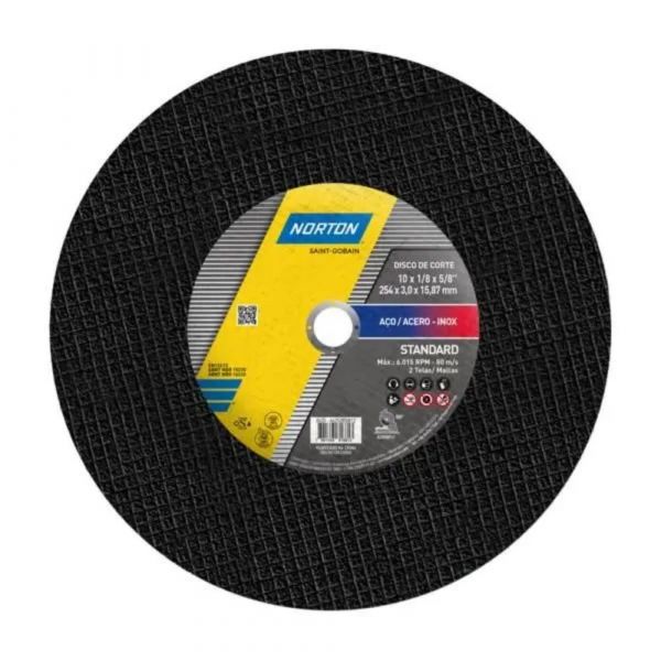 Disco de Corte Standard 14 Pol. X 1/8 Pol. X 1 Pol. AR302 Norton