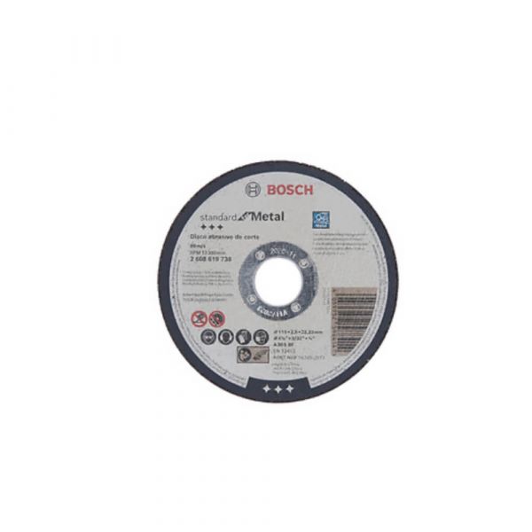 Disco de corte Bosch Standard for Metal 115x2,5mm centro reto