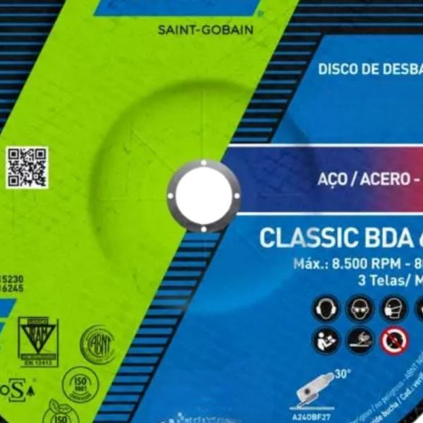Disco de Desbaste Clássic 9 x 1/4 x 7/8 Pol. BDA600 Norton