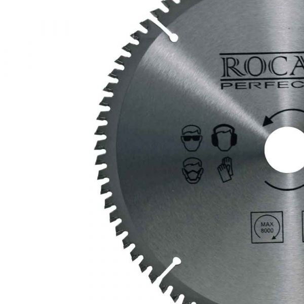 Disco de Serra Circular 250mm x 80 Dentes para Alumínio Rocast