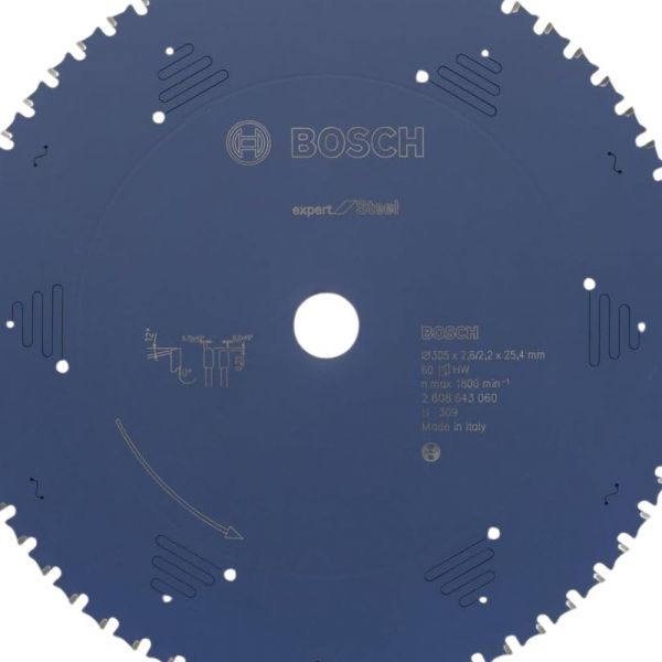 Disco de Serra Circular 305mm x 25.4x 2.6mm 60 Dentes Bosch