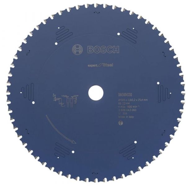 Disco de Serra Circular 305mm x 25.4x 2.6mm 60 Dentes Bosch