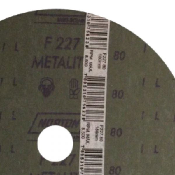 Disco Fibra Metalite F227 7 Pol. Grão 80 Norton