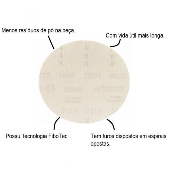 Disco Com Velcro Sianet 150mm P150 Tela F03e006783 Bosch