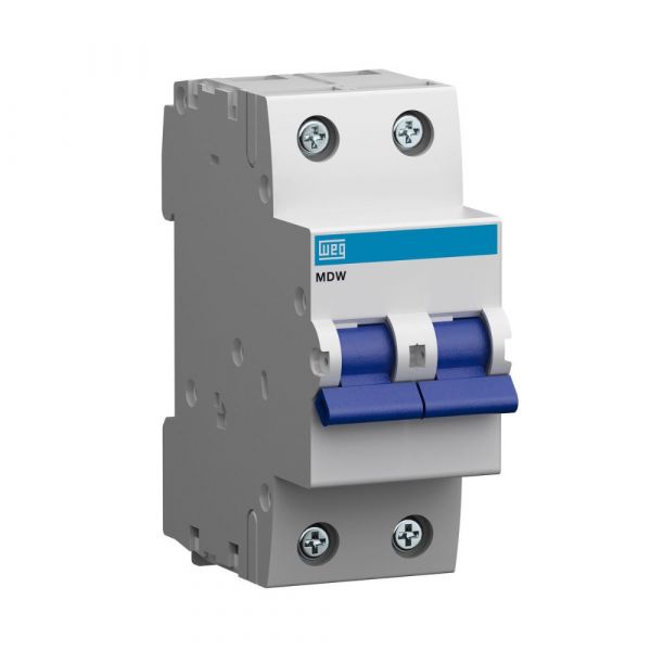 Disjuntor Bifásico Termomagnético 3KA 2P MDW-C 10A Weg