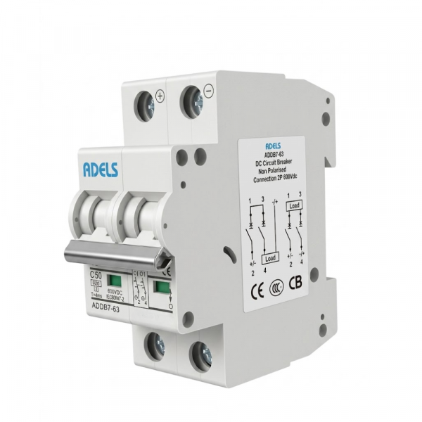Disjuntor Bipolar CC 600VDC 32A ADDB7-63 Panda