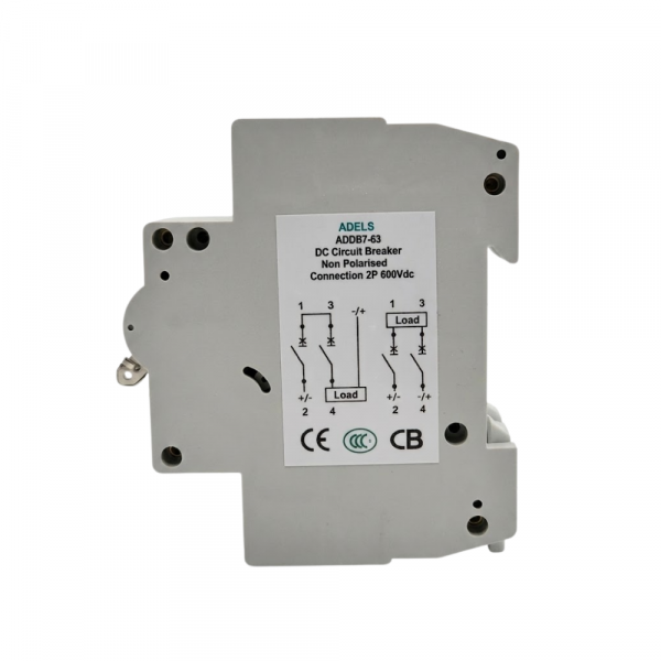 Disjuntor Bipolar CC 600VDC 32A ADDB7-63 Panda