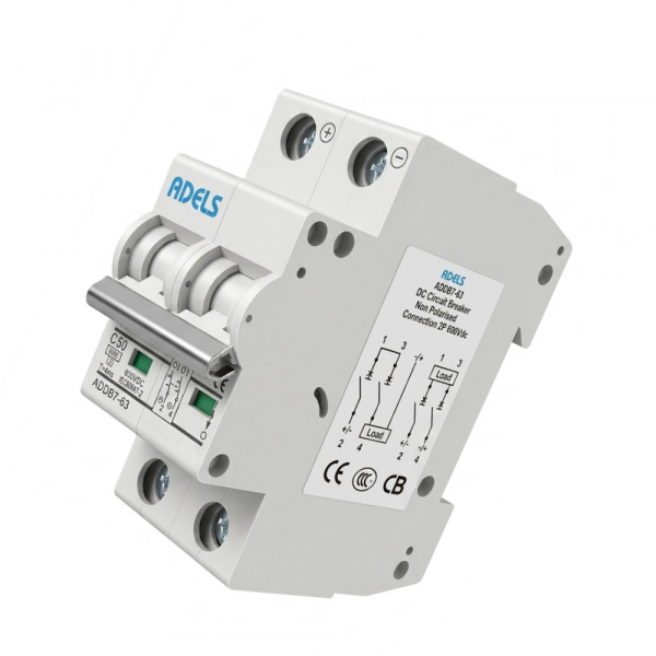 Disjuntor Bipolar CC 600VDC 32A ADDB7-63 Panda