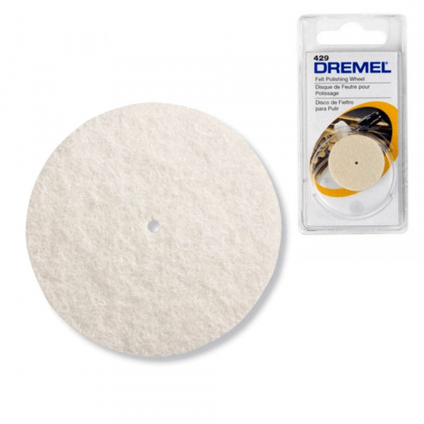 Dremel Disco De Feltro Para Polir De 25,4mm Para Metal, Pedras E Vidro (Modelo 429)
