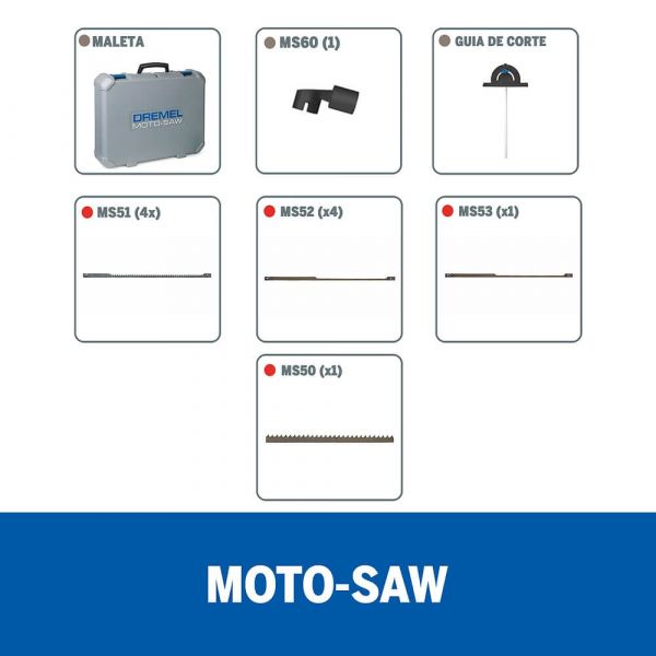 Dremel Moto-Saw, 2 Acoplamentos, 10 acc e Maleta 220V