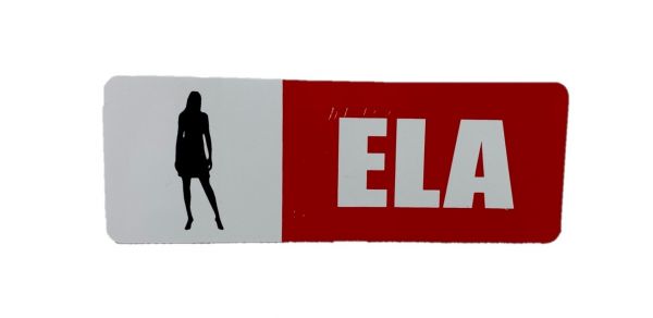 Placa de  Sinalização 19 X 7 cm ELA