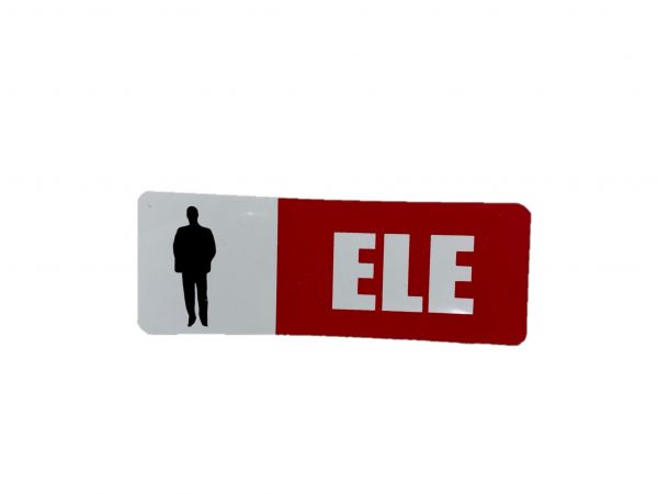 Placa de Sinalização 19 X 7 cm ELE