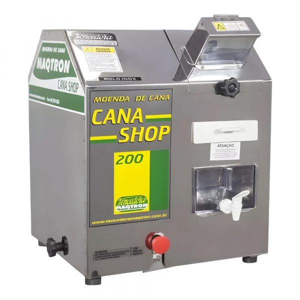 Engenho Cana Shop Elétrica 200 Com Motor Rolo Inox Maqtron