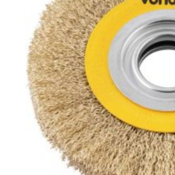 Escova de Aço Circular 6 x 1 Pol. (152,4 mm x 25,4 mm) Ondulado com Bucha de Redução Vonder