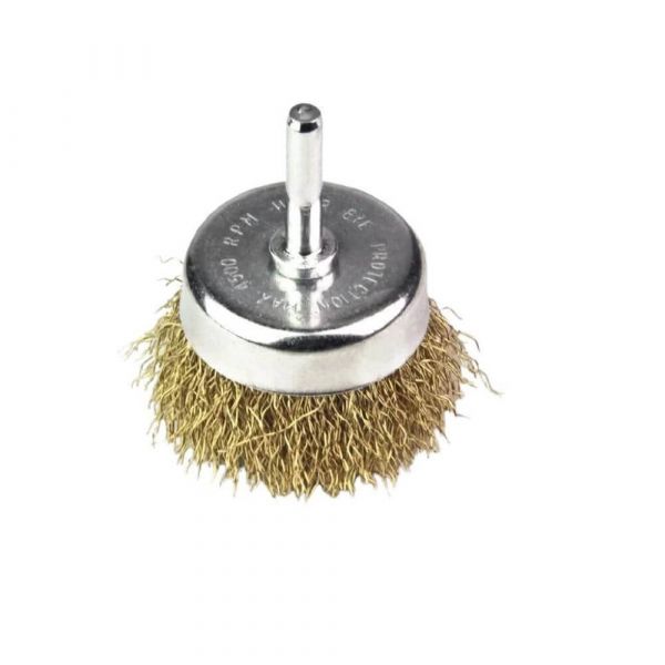 Escova de Aço Latonada Tipo Copo com Haste Rocast
