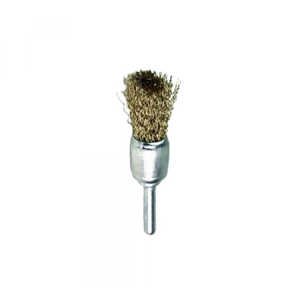 Escova de Aço Latonada Tipo Pincel com Haste 1/2 Pol. Rocast