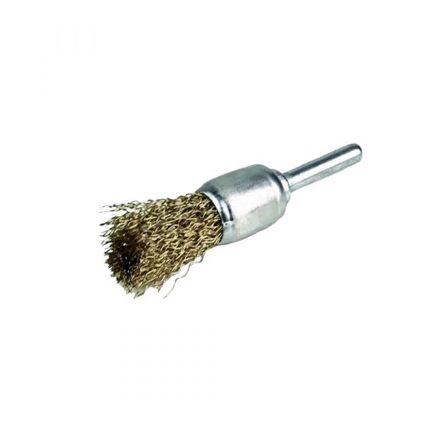 Escova de Aço Latonado Tipo Pincel com Haste 5/8 Pol. Rocast