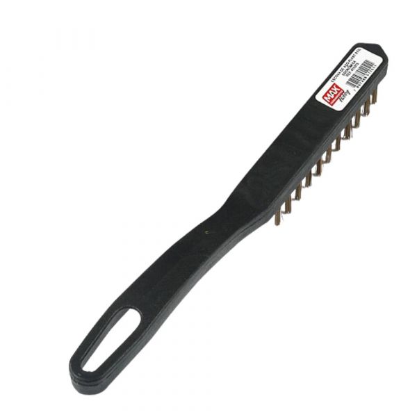 Escova De Aço Manual Com Cabo De Plástico 3 Fileiras Max