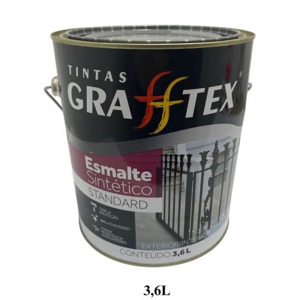Esmalte Sintético Alto Brilho Cinza Médio 3,6L Grafftex