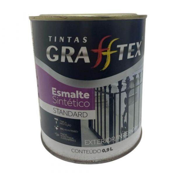 Esmalte Sintético Alto Brilho Cinza Médio 900ml Grafftex