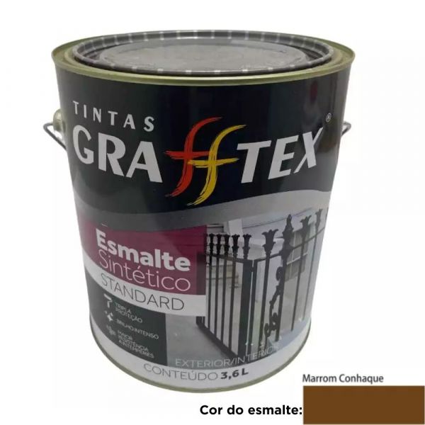 Esmalte Sintético Alto Brilho Marrom Conhaque 3,6L Grafftex