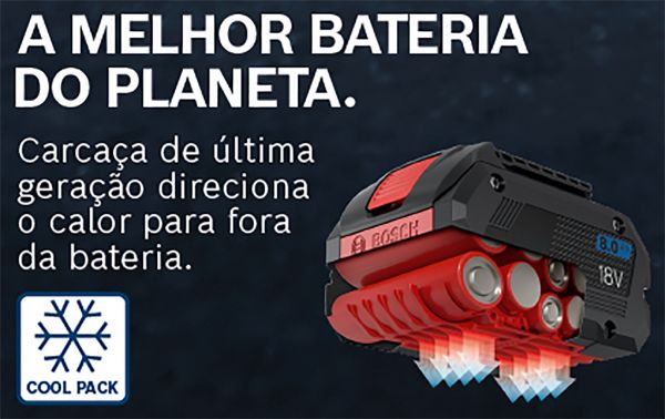 Esmerilhadeira Bosch GWS 18V-10 PC, 18V, 2 baterias e maleta