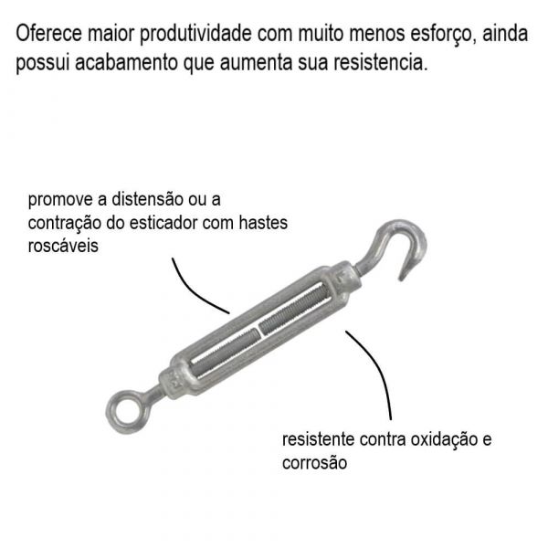 Esticador Para Cabo De Aço 1/4”Carbostorm
